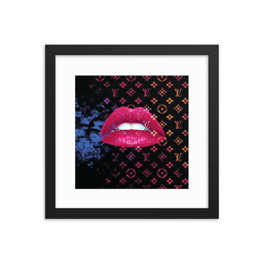 The Kiss original fashion art Framed Poster Print 12x12