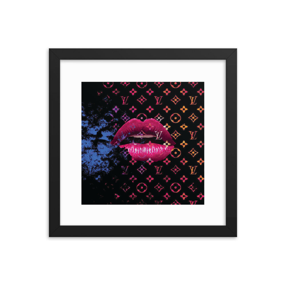 The Kiss original fashion art Framed Poster Print 12x12