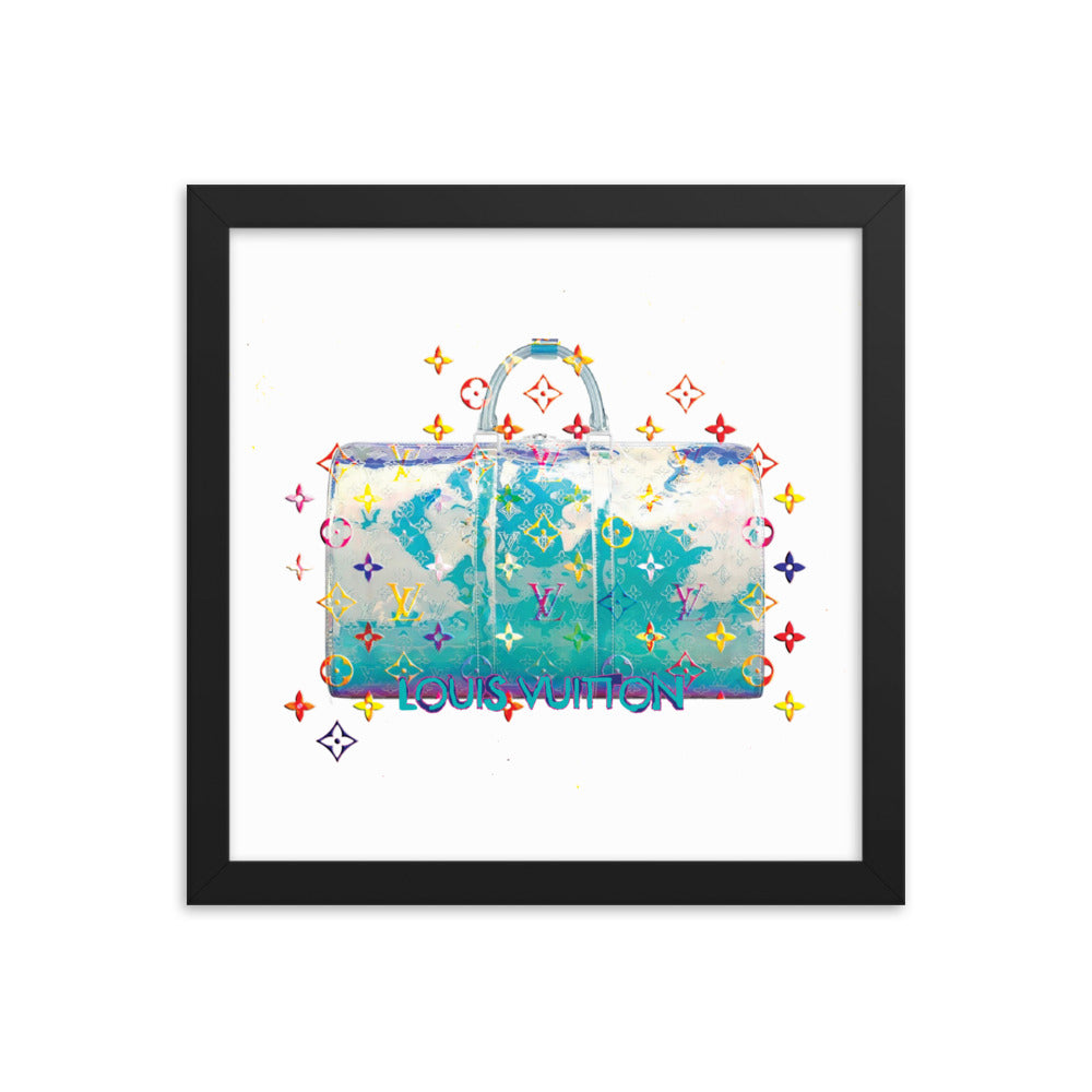 iridescent original fashion art Framed Poster Print 12x12