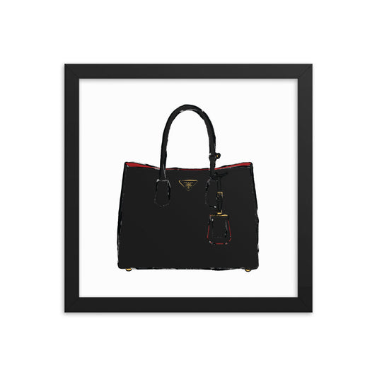 Totes! original fashion art Framed Poster Print 12x12