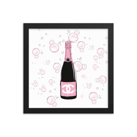 Magic Bubbles original fashion art Framed Poster Print 12x12