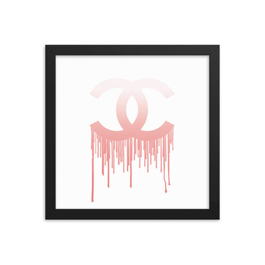 Dripping C's original fashion art Framed Poster Print 12x12