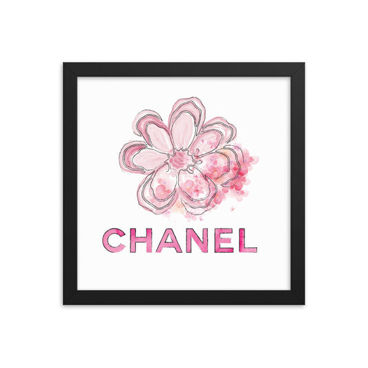 The Camellia original fashion art Framed Poster Print 12x12