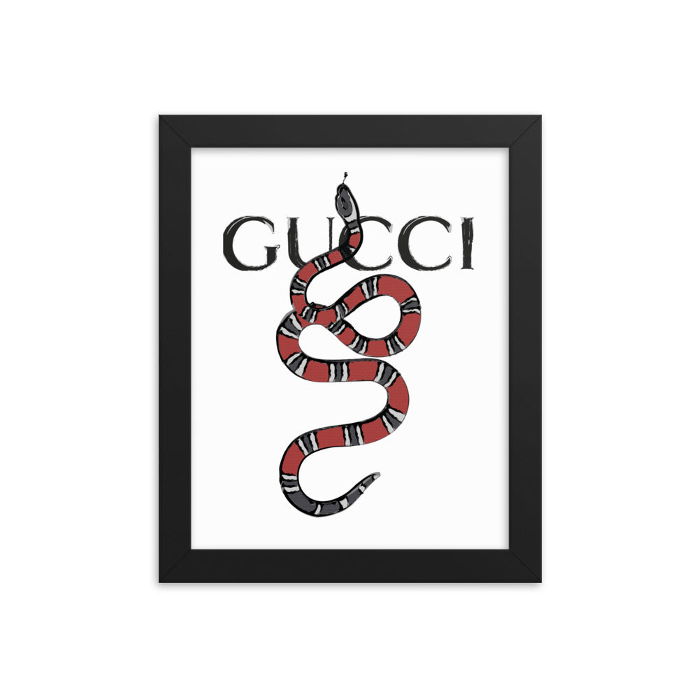 The Serpent original fashion art Framed Poster Print 8x10