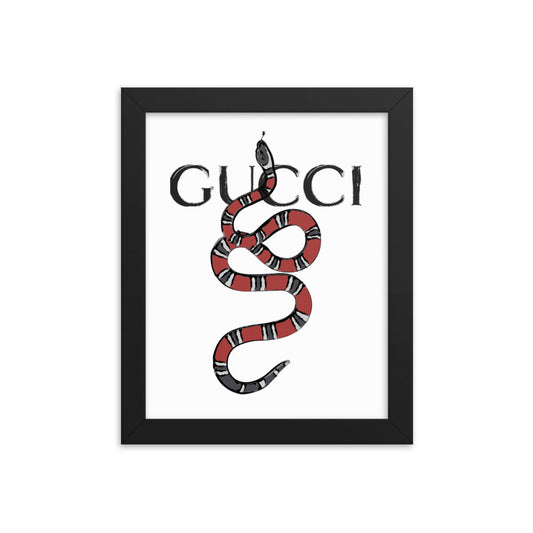 The Serpent original fashion art Framed Poster Print 8x10